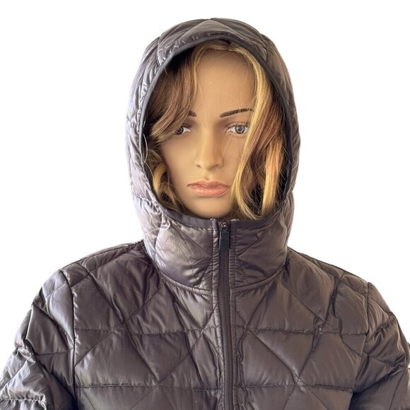 Nike Striuke Alliance Down Hooded Puffer Grey Duck Down 2 Pockets Women's Med - Picture 6 of 10